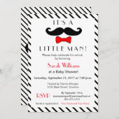 Het is een kleine Man Mustache en Bowtie aankondig Kaart (Voorkant / Achterkant)