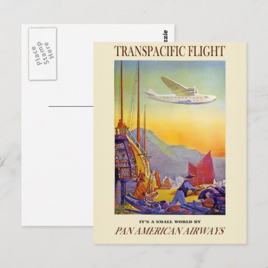 Het is een kleine wereld van Pan American Airways Briefkaart (Voorkant / Achterkant)