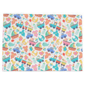 Het is een kleurrijk Baby shower licht Groot Cadeauzakje (Achterkant)