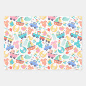 Het is een kleurrijk Baby shower licht Inpakpapier Vel (Voorkant 3)
