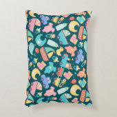 Het is een kleurrijke baby shower donker accent kussen (Voorkant(Verticaal))