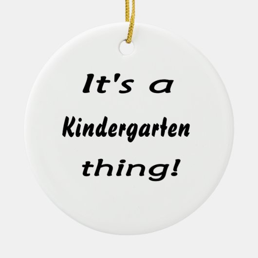 Het is een kleuterschool. keramisch ornament (Voorkant)