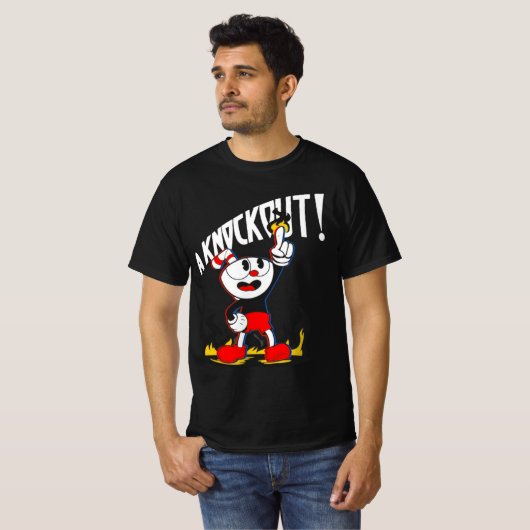 Het is een knockout. - Cuphead T-shirt (Voorkant volledig)
