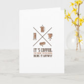 Het is een koffie-quote kaart (Gele Bloem)