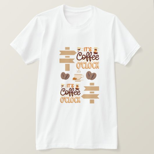 Het is een koffieklok t-shirt (Design voorkant)