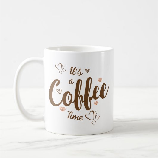 Het is een koffietijd typografie Koffie Mok (Links)