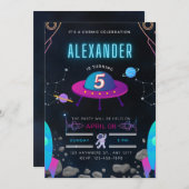 het is een kosmisch feest 5e verjaardag kaart (Voorkant / Achterkant)