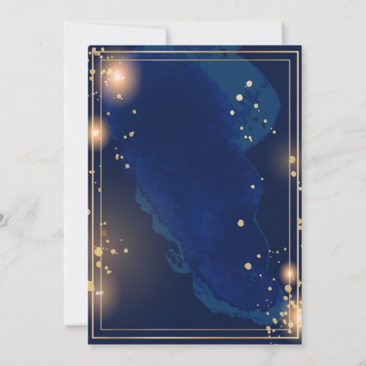 Het is een kosmische viering van de vierde verjaar kaart (Achterkant)