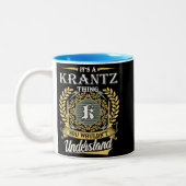 Het is een Krantz-ding dat je niet kunt begrijpen Tweekleurige Koffiemok (Links)