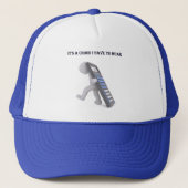 "Het is een kruis dat ik moet Beren" Trucker Pet (Voorkant)