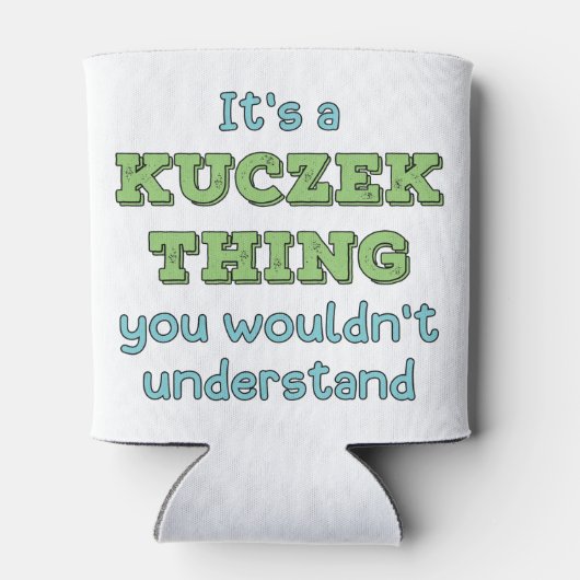 Het is een Kuczek ding Blikjeskoeler (Achterkant)