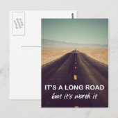 Het is een lange weg, maar het is de moeite waard briefkaart (Voorkant / Achterkant)