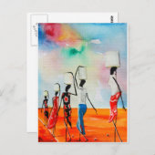 Het is een lange weg naar water. briefkaart (Voorkant / Achterkant)