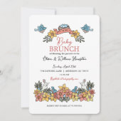 Het is een lentebabybrunch voor een meisje ter ere kaart (Voorkant)