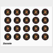 Het is een leuk piepend kerst-eekhoorntje ronde sticker (Vel)
