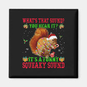 Het is een leuke piepende geluid kerst eekhoorn magneet (Voorkant)