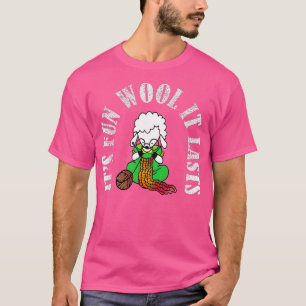 Het is een leuke wol die de Cute Knitting Sheep ho T-shirt