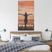 Het is een leven vrij meisje canvas afdruk (Insitu (Slaapkamer))