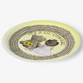 Het is een Lil' Cowgirl Baby shower Papieren Bordje (Gekanteld)