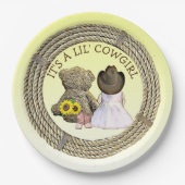 Het is een Lil' Cowgirl Baby shower Papieren Bordje (Voorkant)