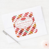 Het is een Lil Lady Hipster  Retro Baby Girl Vierkante Sticker (Envelop)