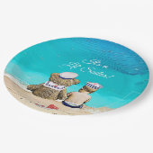 Het is een Lil' Sailor, Boy's Baby shower nautisch Papieren Bordje (Gekanteld)