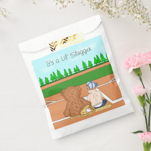 Het is een Lil' Slugger | Met honkbal behandeld Ba Bedankzakje (Gezegeld)