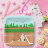 Het is een Lil'Slugger Boy's Baseball Baby shower Papieren Bordje (Feest)