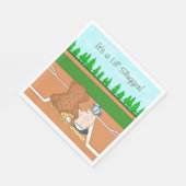 Het is een Lil'Slugger Boy's Baseball Baby shower Servet (Hoek)