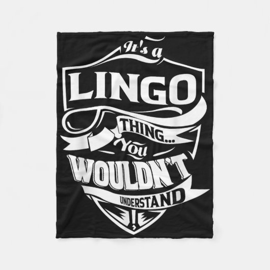 Het is een Lingo ding cadeautjes Fleece Deken (Voorkant)