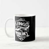 Het is een Lingo ding cadeautjes Koffiemok (Links)