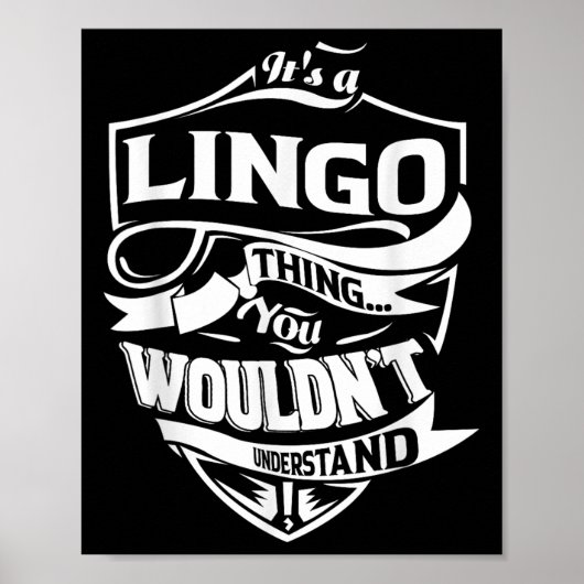 Het is een Lingo ding cadeautjes Poster (Voorkant)