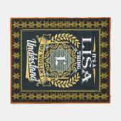 Het is een Lisa ding dat je niet kon begrijpen Fleece Deken (Voorkant (Horizontaal))