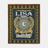 Het is een Lisa ding dat je niet kon begrijpen Fleece Deken (Voorkant)