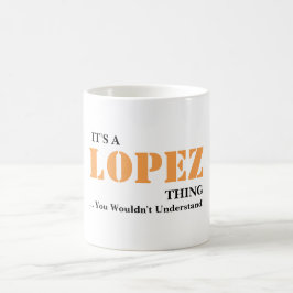 Het is een LOPEZ ding. Je zou het niet begrijpen Koffiemok