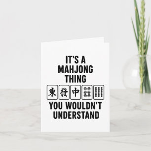 Het is een Mahjong-ding dat je niet zou begrijpen