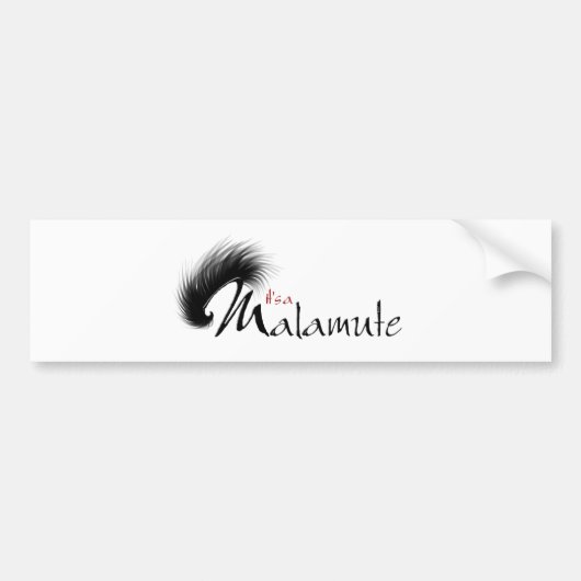 Het is een Malamute Bumpersticker (Voorkant)