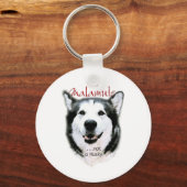 Het is een Malamute Sleutelhanger (Voorkant)