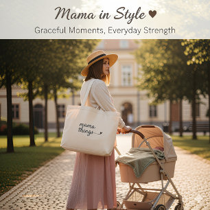 „Het is een mama-ding” boodschappentas — Cute Mini Grote Tote Bag