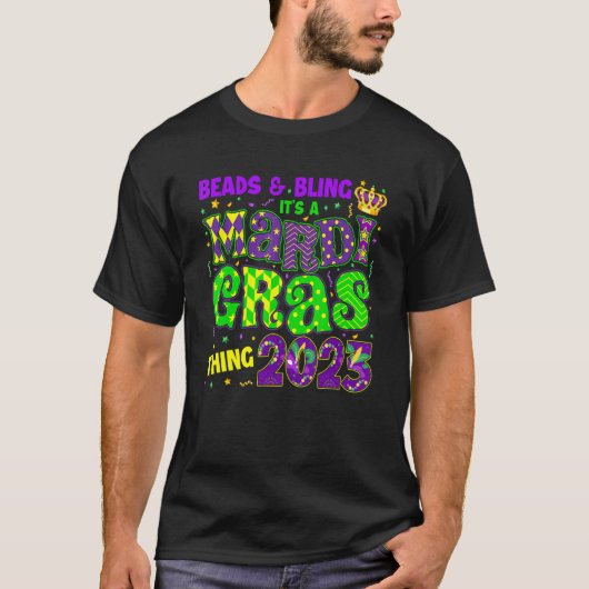 Het is een Mardi Gras ding uit 2023 Carni T-shirt (Voorkant)