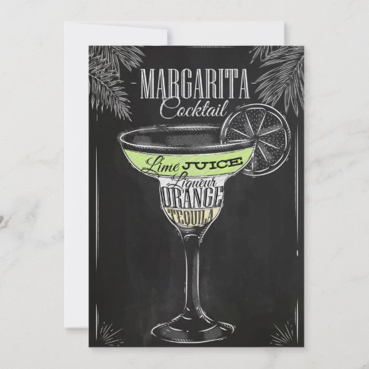 Het is een Margarita Birthday Bash 21st Kaart (Achterkant)