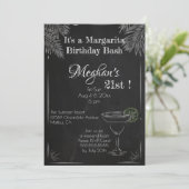 Het is een Margarita Verjaardagsfeest 21ste Kaart (Staand voorkant)