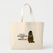 Het is een marmotdag wonder grote tote bag (Voorkant)