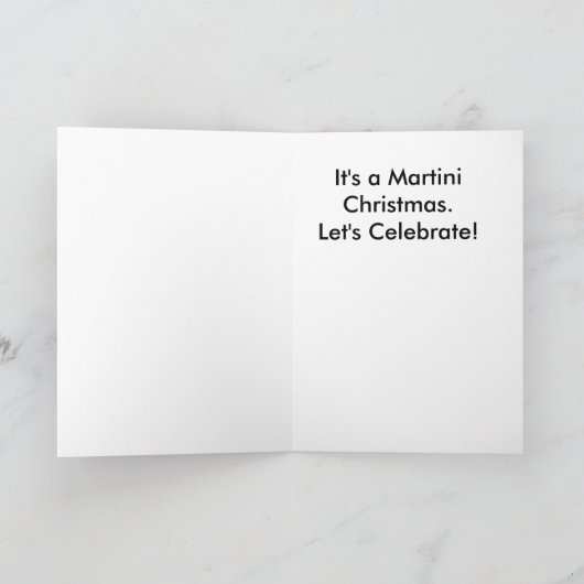 Het is een Martini Kerstmis Feestdagen Kaart (Binnen)