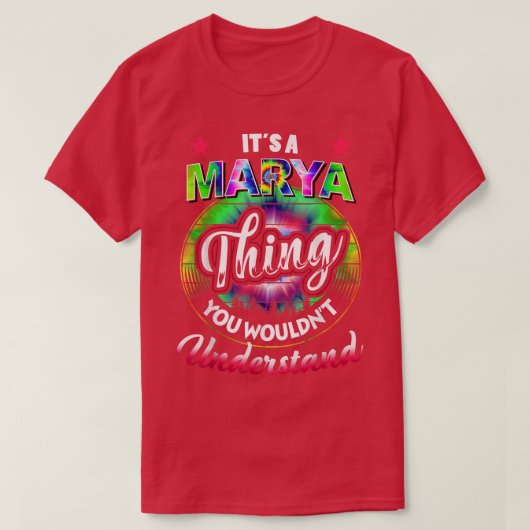 Het is een marya-ding - Nostalgia Tie Dye 60s 70s T-shirt (Design voorkant)