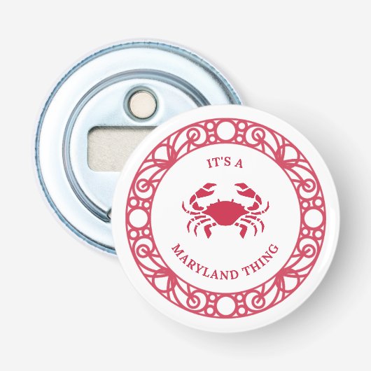 HET IS EEN MARYLAND DING (KRABBEN) BUTTON FLESOPENER (Voorkant)