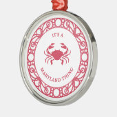 HET IS EEN MARYLAND DING (KRABBEN) METALEN ORNAMENT (Links)