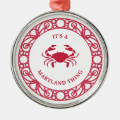 HET IS EEN MARYLAND DING (KRABBEN) METALEN ORNAMENT (Voorkant)