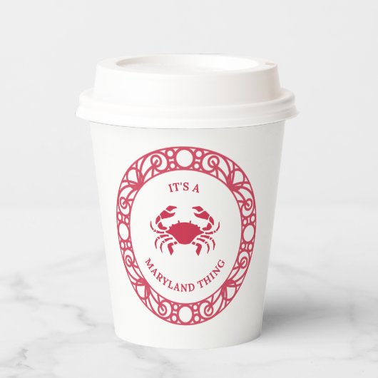 HET IS EEN MARYLAND DING (KRABBEN) PAPIEREN BEKERS (Voorkant)