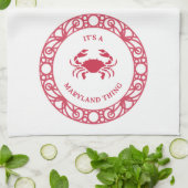 HET IS EEN MARYLAND DING (KRABBEN) THEEDOEK (Gevouwen)